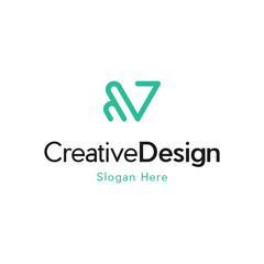 Capital letter V. V logo. Abstract letter V logotype. Creative minimalism logotype. Universal modern geometric linear logo idea.