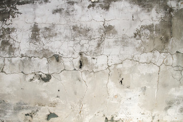 Detail of old distressed cracked wall