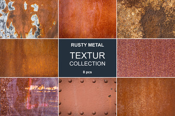 Rusty metal texture collection - 8 pcs.