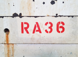 Weathered sign