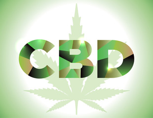 CBD Oil Word Art Illustration