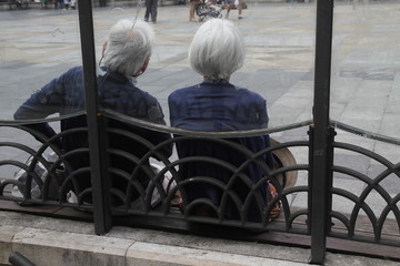 Elder people in the park
