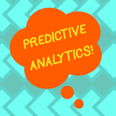 Text sign showing Predictive Analytics. Conceptual photo Method to forecast Perforanalysisce Statistical Analysis Blank Color Floral Shape Thought Speech Bubble photo for Presentation Ads