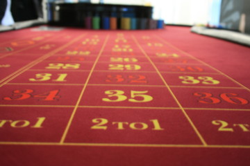 roulette on black background