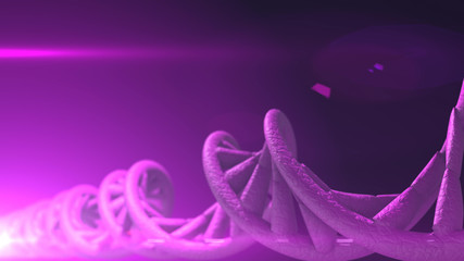 DNA. Abstract 3d polygonal wireframe DNA molecule helix spiral. Medical science background.