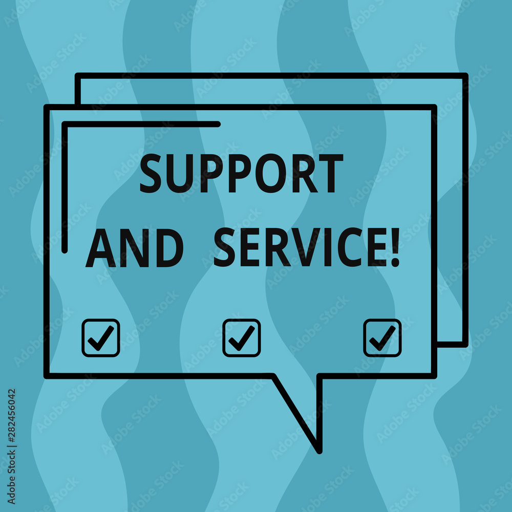 Poster conceptual hand writing showing support and service. business photo showcasing assist customers in m