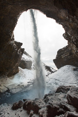 Iceland Waterfall Winter