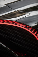 Tail lights of a supercar