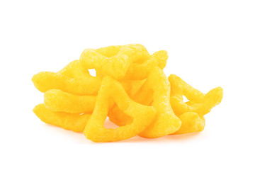 Naklejka na ściany i meble Corn chips, nachos isolated on white background