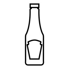Ketchup line icon, logo isolated on white background