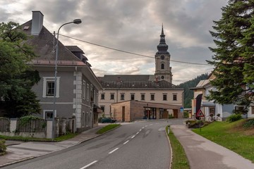 Fototapeta na wymiar Centre of Spital am Pyhrn in Austria