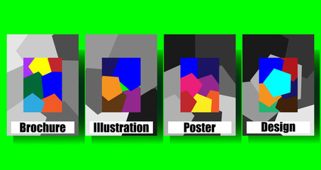 Brochure with geometrically correct shapes and figures. Rectangular template brochure, report, catalog, magazine. Brochure layout modern abstract background.