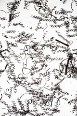 Abstract background. Black lines and shapes on white background