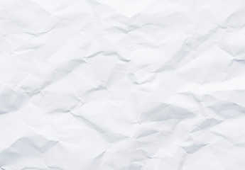 White  crumpled paper texture background