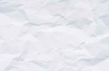 White  crumpled paper texture background
