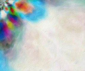 Obraz premium Abstract art background for interior wall prints, decorate printable products and create trendy graphic or web works. Large brush strokes drawing on canvas. Bright colors and unusual form design
