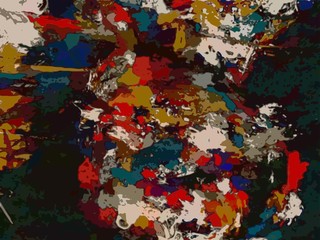 abstract grunge background from color chaotic blurred spots brush strokes of different sizes.
