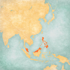 Map of East Asia - Malaysia and Philippines