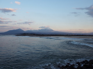 皆生温泉より大山を望む