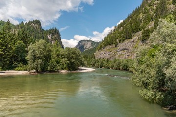 Fototapeta na wymiar Enns river in Gesause national park in Austria