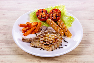 Pork steak for lunch