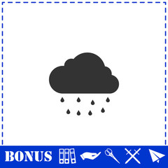 Rain icon flat