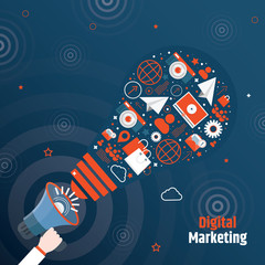 Digital marketing concept