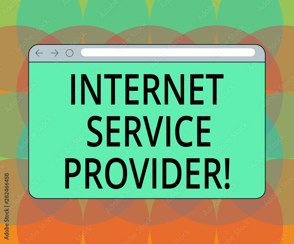 Poster word writing text internet service provider. business concept for company that provides access to th