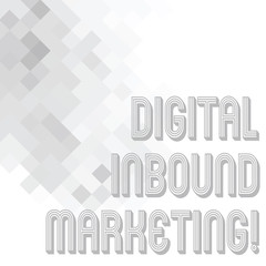 Conceptual hand writing showing Digital Inbound Marketing. Business photo text attract showing that fall into the target consumers Mesh of Squares Fading Effect photo Blank Text Space for Posters