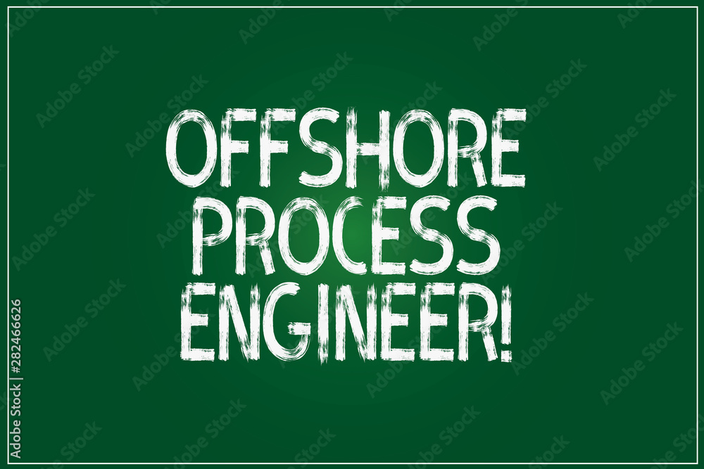 Aufkleber conceptual hand writing showing offshore process engineer. business photo showcasing responsible for