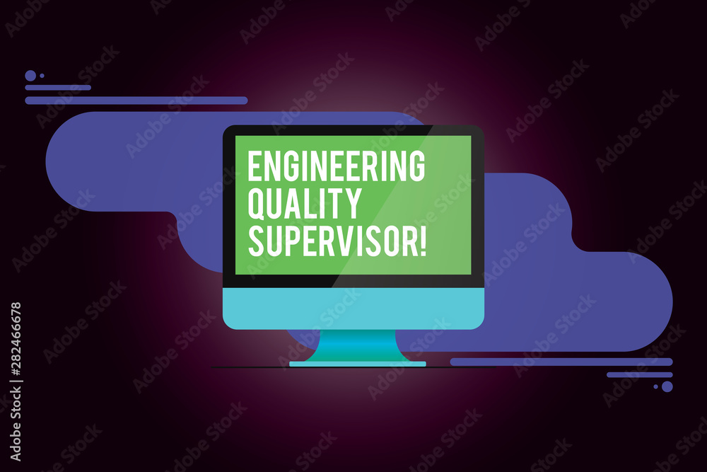 Poster word writing text production and maintenance supervisor. business concept for industry control compa