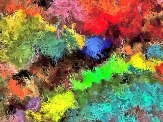 abstract grunge background from color chaotic blurred spots brush strokes of different sizes.