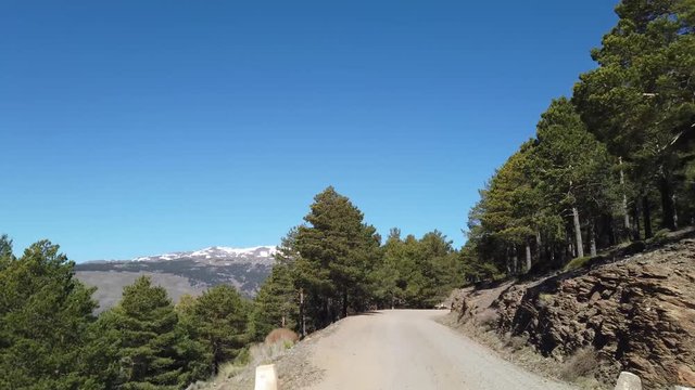 Landscape of Capileira in La Alpujarra Granadina, Sierra Nevada, Spain in Western Europe