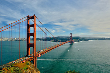 Golden Gate Bridge, San Francisco, California, USA - obrazy, fototapety, plakaty