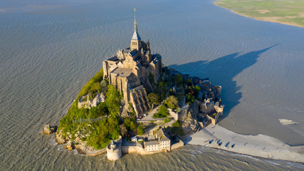 Mont Saint Michel aerial view