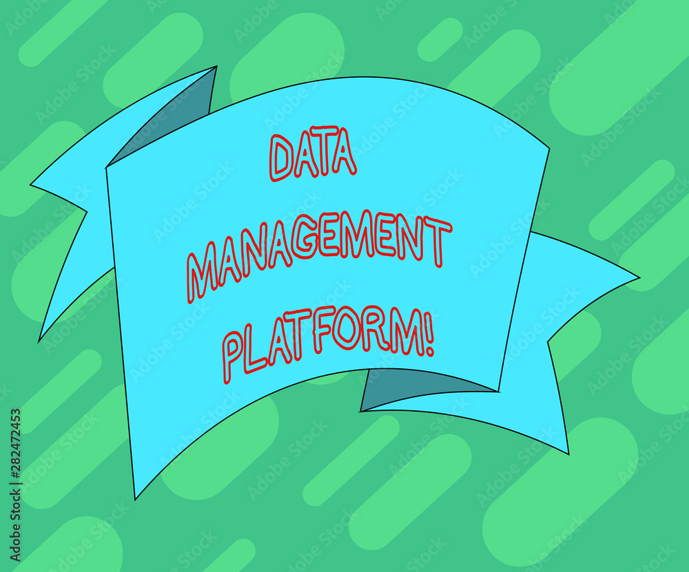 Aufkleber conceptual hand writing showing data management platform. business photo text type of centralized te
