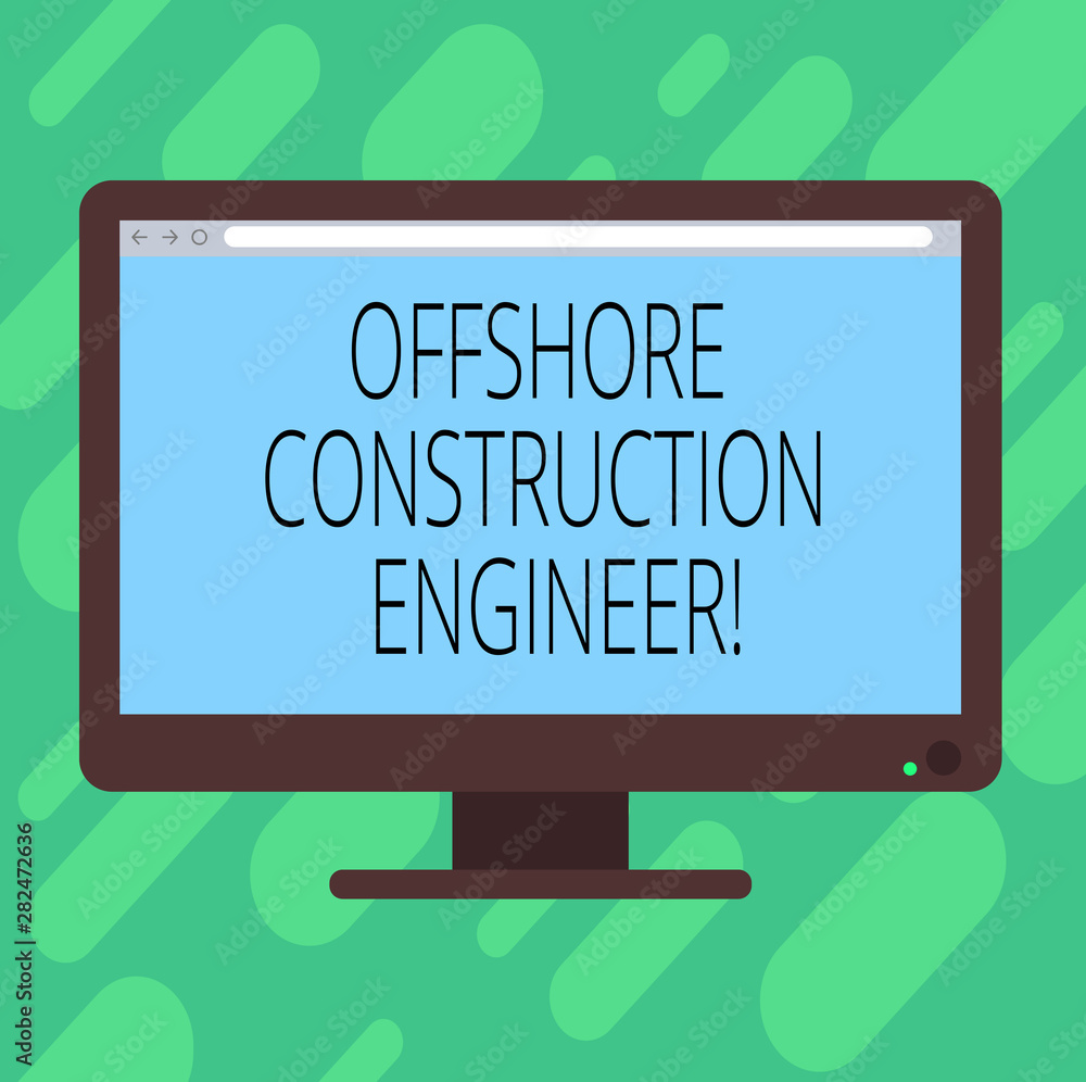 Poster conceptual hand writing showing offshore construction engineer. business photo text oversee the faci