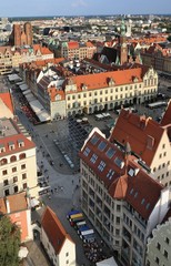 wroclaw, poland, city, architecture, view, town, roof, old, cityscape, panorama, building, church, panoramic, aerial, house, roofs, street, urban, tower, 