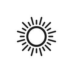 Sun Set icon vector, sunshine icon symbol vector