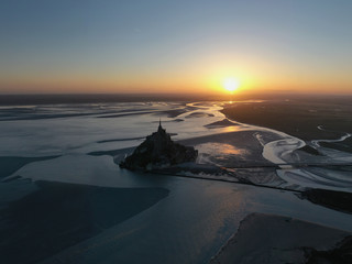 Mont Saint Michel aerial view