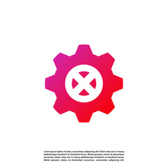 Concept design Gear logo vector. Gear logo template. Vector Illustration