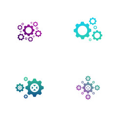Set of Concept design Gear logo vector. Gear logo template. Vector Illustration
