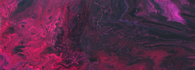 abstract marbleized effect background. purple and black creative colors. banner