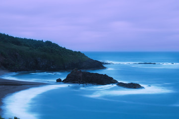 sunset beach mountain