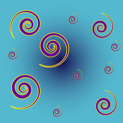 Fototapeta na wymiar original and beautiful background cartoon style spiral swirl