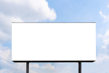 Obraz premium Blank white mock up or billboard for advertisement.