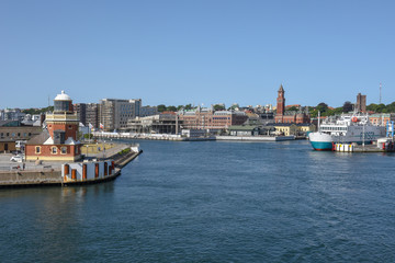 The port of Helsingborg on Sweden