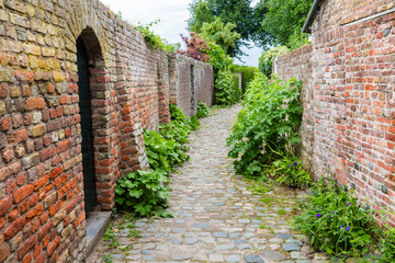 street view in the historic small town of Veere, Netherlands
