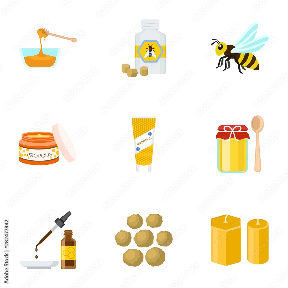 Aufkleber apiary icon set. flat set of 9 apiary vector icons for web design isolated on white background