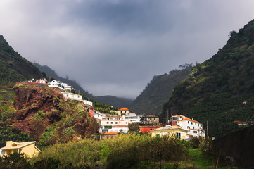 Fototapeta premium Typical small village on Madeira island, Portugal